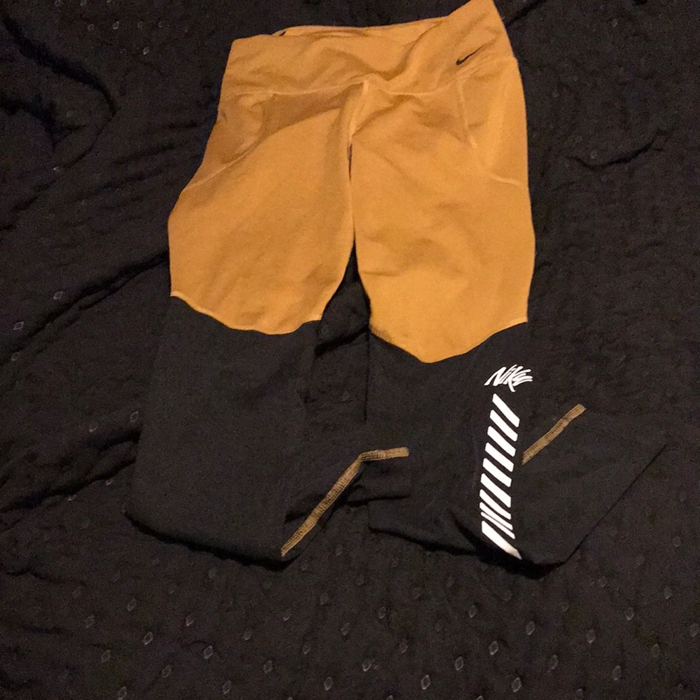 Nike legging with a sheer(see through) at the bottom